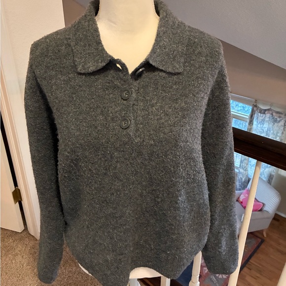 Universal Thread Cropped Polo Sweater - Picture 1 of 5